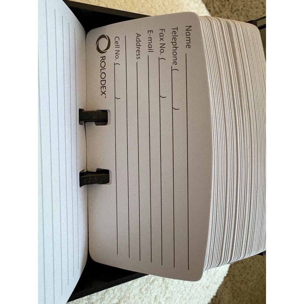Rolodex Petite Covered Desktop Contact File Alphabet Tabs Pre-printed Index Card - Picture 5 of 12